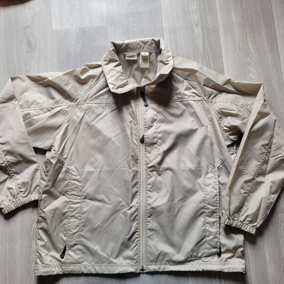 L.L. Bean Mens XL Beige Windbreaker Jacket With Zipper & Pockets - Picture 1 of 7